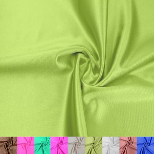 Stylish FABRIC The Yard-Stretch-Polyester-Spandex-Stoff, glänzend, 150 cm breit, ideal für Bekleidung, Activewear, Accessoires, Stirnbänder, Vorhänge, Heimdekoration und DIY-Projekte, Grün Chartreuse von Stylish FABRIC