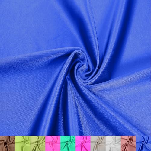 Stylish FABRIC The Yard Stretch-Polyester-Spandex-Stoff, glänzend, 150 cm breit, ideal für Bekleidung, Activewear, Accessoires, Stirnbänder, Vorhänge, Heimdekoration und DIY-Projekte, Royal Neon 91 cm von Stylish FABRIC