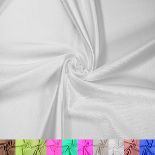 Stylish FABRIC The Yard Stretch-Polyester-Spandex-Stoff, glänzend, 150 cm breit, ideal für Bekleidung, Activewear, Accessoires, Stirnbänder, Vorhänge, Heimdekoration und DIY-Projekte, gebrochenes von Stylish FABRIC