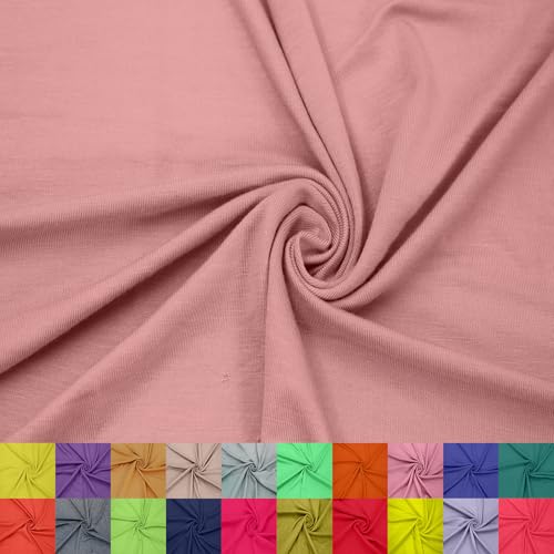 Stylish FABRIC Viskose-Spandex-Strickstoff, 4-Wege-Stretch (200 g/m²), Mutterschaft/Hintergrund/DIY-Projekte, Altrosa, 2,7 m von Stylish FABRIC