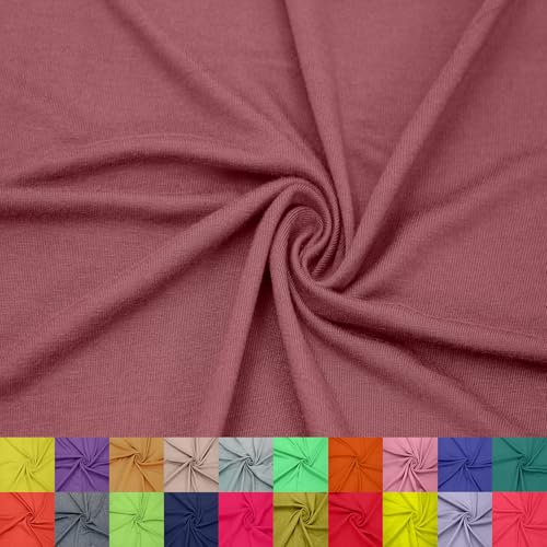 Stylish FABRIC Viskose-Spandex-Strickstoff, 4-Wege-Stretch (200 g/m²), Mutterschaft/Hintergrund/DIY-Projekte, Rotbraun, 2 Meter von Stylish FABRIC