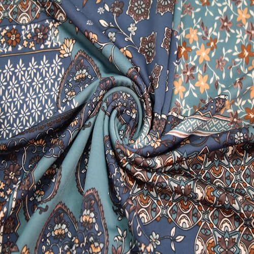 The Yard Venezia-Polyester-Spandex-Stoff, bedruckt, 4-Wege-Stretch, 152,4 cm breit, für Bekleidung, Activewear, Mutterschaft, Stirnbänder, Dekorationen, Schule und DIY-Projekte von Stylish FABRIC