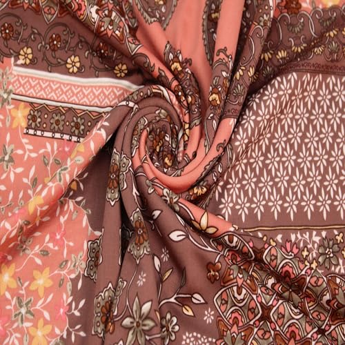 The Yard Venezia-Polyester-Spandex-Stoff, bedruckt, 4-Wege-Stretch, 152,4 cm breit, für Bekleidung, Activewear, Mutterschaft, Stirnbänder, Dekorationen, Schule und DIY-Projekte von Stylish FABRIC