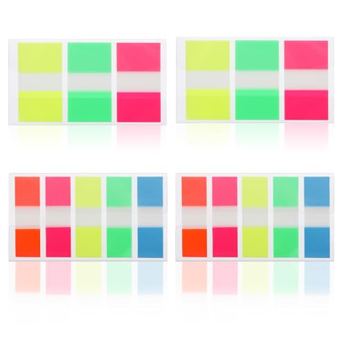 320 Stück Haftnotizen Klebezettel Klein 2 Sizes Sticky Notes Haftstreifen Haftmarker Film Textstreifen Klebemarkierungen Haftstreifen-Tabs Index Haftmarker Farbige Seitenmarkierungen von Styquenzer