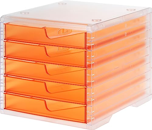 styro® 275 Schubladenbox styroswingbox light - transparent/apricot von Styro