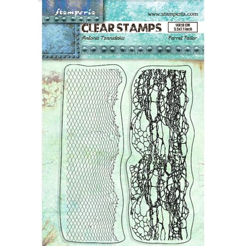 Sue Wilson Creative Expressions Stamperia 14 cm x 18 cm Acrylstempel Lieder des Meeres Doppelrand von Sue Wilson