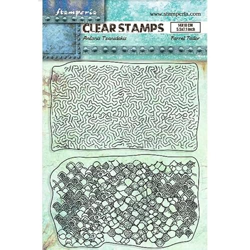 Sue Wilson Creative Expressions Stamperia 14 cm x 18 cm Acrylstempel Lieder des Meeres Doppelrand von Sue Wilson