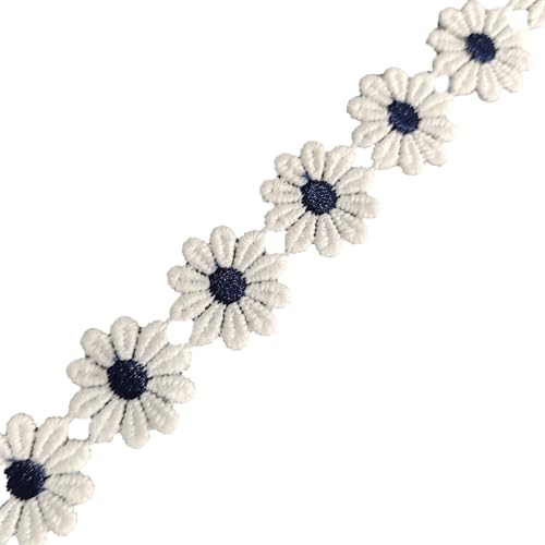 Blumen Spitzenband 1 Yard 25 Mm Breit Besticktes Spitzenbesatz Nähband Für Hochzeitskleid Kleidung Verzierung von SueaLe