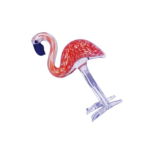 Handwerk Glass Flamingos Statue Elegante Figur Glaskunst Jubiläum Paare Freundin Freundin von SueaLe