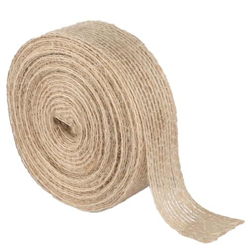 10M Juteband Burlap Band Vintage 1,5CM Sackleinen Band Dekoband Deko Juteband für DIY Handwerk Weihnachten Deko Hochzeit Party von Sufune