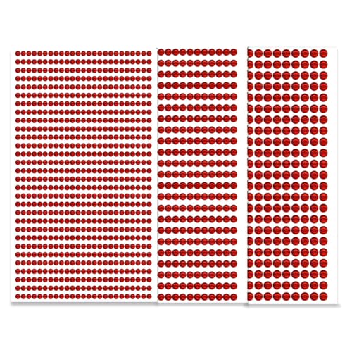1532 Stück Strasssteine Selbstklebend, 3/4/5mm Runde Schmucksteine zum Aufkleben mit Pinzette für Handwerke,Fotorahmen,Grußkarten, (Rot） von Sufune