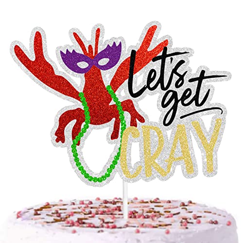 Let's get cray! Crawfish Cake Topper – Krabbel-Thema Geburtstagsparty, Krebse Fiesta Party und Krebse Motto Babyparty Party Dekoration – SugarGera von SugarGera