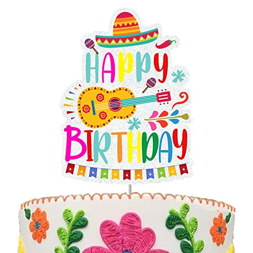 Mexikanische Happy Birthday Kuchendekoration - tolle Dekorationen für die mexikanische Fiesta-Party Ihres Kindes, Babyparty oder mexikanische Geburtstagsparty für Jungen und Mädchen von SugarGera