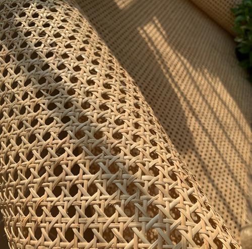 Suixtil Wicker, Natural Rattan Webbing, Rattan Möbel Lampenschirm Rattan Stuhl Kommode Schranktür Dekorativer Korb Sideboard DIY mit Rattan Wicker Repair Kit(C. 100 cm X 1 M) von Suixtil