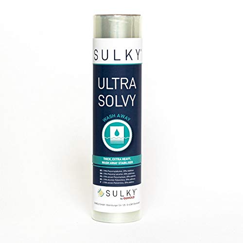 Sulky Ultra Solvy extra Starke wasserlösliche Folie transparent (transparent, 25 cm x 5 m) von Sulky