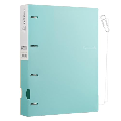 A4 Folder, Binder Folders, A4 Document Folder, 4 Rings Binder A4, Project Binder A4, Spacious A4 Size 4-hole Binder System Organizational Pockets for School, File, Document von Sulxyi