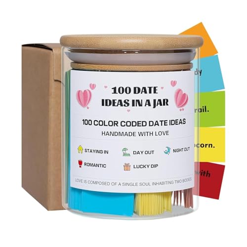 Date Idea Scrolls, Romantic Date Ideen, Wedding Date Capsules, Valentines Day Jar, Fun Date Night Cards, Creative Date Ideas Scrolls Capsules in a Stylish Jar for Newlyweds, Girlfriend, Husband von Sulxyi