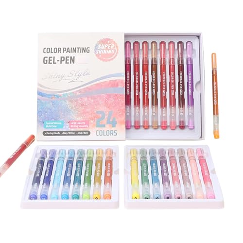 Farbige Gel -Tintenstifte, Gel -Stift -Schreiben, Zeichnen Farbmarkierungen, lebendige Farbauswahl bequemer ergonomischer Griff Medium 1mm Glattes Schreiben für Erwachsene Kids Journal Notebook von Sulxyi