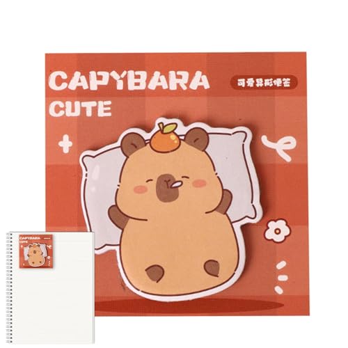 Lustige Haftnotizen, Capybara Haftnotizen,Cartoon Capybara Sticky Tabs Notizblöcke - 30 Blatt herausnehmbare Notizblöcke, Klassenzimmerbedarf, Schulbedarf für Schüler, Lehrer von Sulxyi