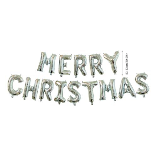 Merry Christmas Balloons, Foil Christmas Banners, New Year Balloons, Christmas Wall Banner, Festive Balloon Banner, Complete Christmas Banner Set Easy to Set Up for Christmas Parties & Day Decoration von Sulxyi