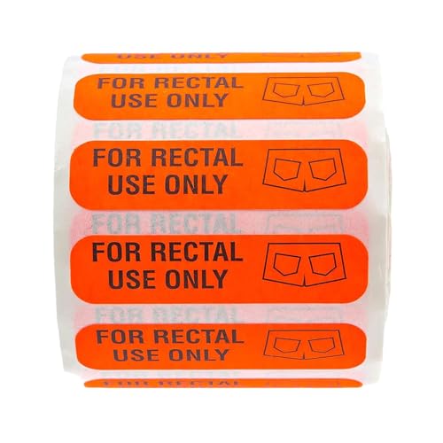 Rectal Use Only Stickers, Use First Stickers, Rectal Label Prank Stickers, Fluorescent Stickers, Adhesive Sticker, 500-pack for Multiple Uses Waterproof for Adults von Sulxyi