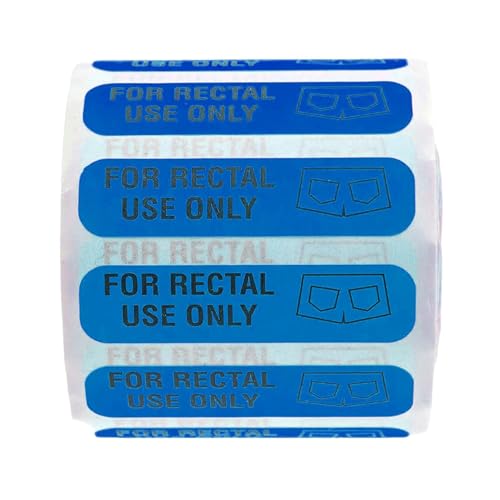 Rectal Use Only Stickers, Use First Stickers, Rectal Label Prank Stickers, Fluorescent Stickers, Adhesive Sticker, 500-pack for Multiple Uses Waterproof for Adults von Sulxyi