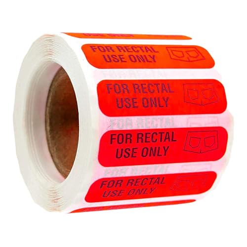 Rectal Use Only Stickers, Use First Stickers, Rectal Label Prank Stickers, Fluorescent Stickers, Adhesive Sticker, 500-pack for Multiple Uses Waterproof for Adults von Sulxyi