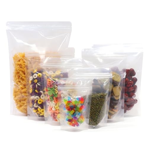 SumDirect 100 STK. 24x 35cm Plastik Groß Reißverschluss Beutel Zip Transparente Verpackungs Druckverschlussbeutel für Lebensmittel Tee von SumDirect