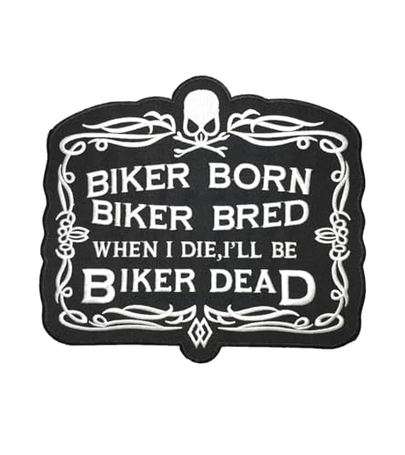 Bestickter Aufnäher zum Aufbügeln oder Aufnähen: Old School "Old School" | Never Too Old Patch Biker zum Aufnähen / Aufbügeln | MC-Aufkleber zum Aufbügeln | DIY Biker (Aufnäher oder Aufnähen) von Suma Shop