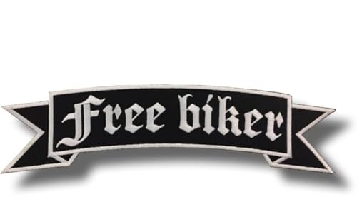 Free Biker Aufnäher, bestickt, zum Aufbügeln, für Motorradwesten, Motorradkleidung, Motorradjacke, zum Aufnähen von Suma Shop