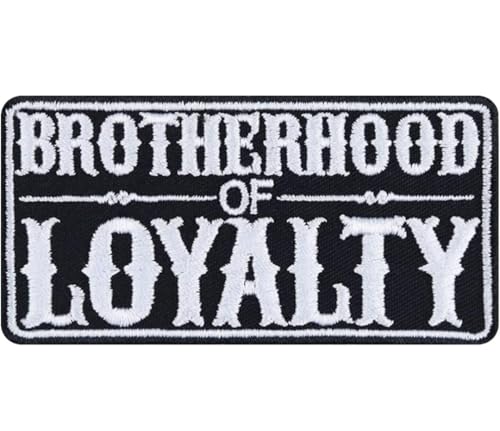 Gestickter Aufnäher, Motiv: Brotherhood Loyalty, bestickt, zum Aufbügeln, für Motorradbekleidung, Motorrad-Zubehör, DIY-Zubehör von Suma Shop