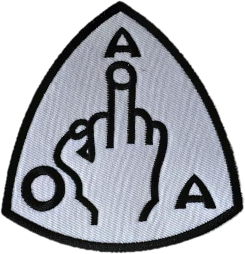 Gestickter Aufnäher zum Aufbügeln oder Aufnähen, Motiv: Finger MC | Biker Patch Biker zum Aufnähen / Aufbügeln | Sticker MC für Motorradfahrer | DIY von Suma Shop