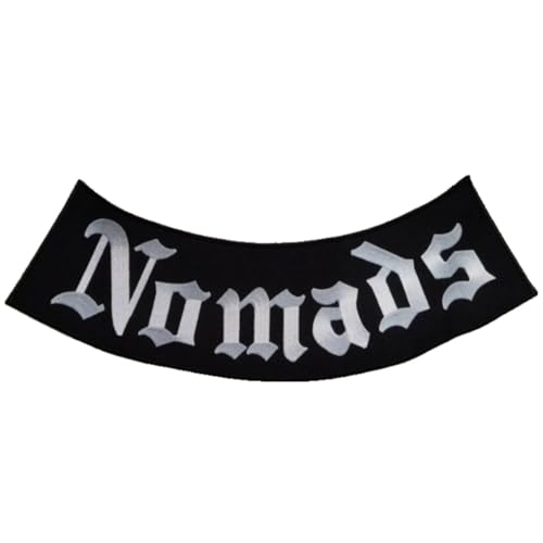 Nomads Aufnäher, bestickt, zum Aufbügeln, für Westen, Motorradwesten, Chapter, Biker, Iron-on, Unabhängig, für Jacke, Weste, Motorradfahrer von Suma Shop