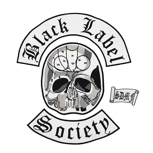 Set 4 Set Patch Stickerei Kleidung Black Label Society Patch Biker Skull Head Roker Rock und Punck Motorcycles zum Aufbügeln oder Aufnähen von Suma Shop