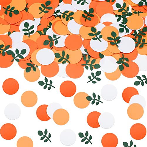 300 Stück Little Cutie Baby Shower Konfetti Sprinkle Baby Shower Konfetti mit Eukalyptus Dekorationen Hey Cutie Citrus Mandarine Themed Table Scatter Confetti für Baby Shower Supplies von Sumind