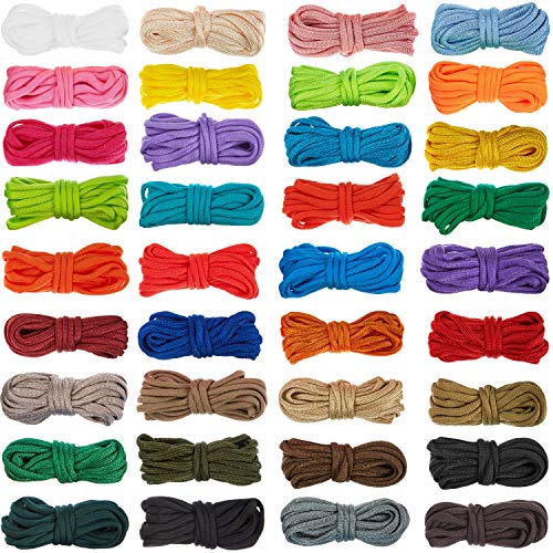 36 Stück 3 m Paracord Seil 550 Multifunktion Paracord Seile Paracord Armband Basteln Seil Kit für Lanyards Schlüsselanhänger Hundehalsband gewebt DIY Manuelle Flechtzubehör (bunt) von Sumind