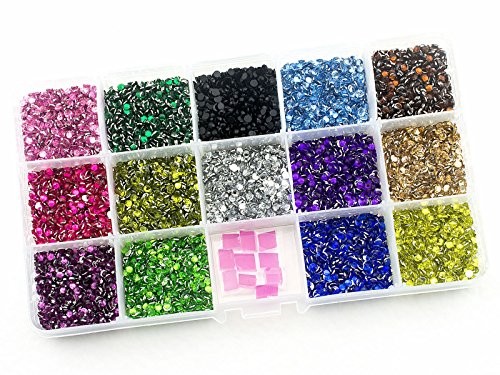 Summer-Ray 9800 Stück 3mm Multicolor Acryl-Strasssteine im Aufbewahrungsbox Set #1 von Summer-Ray