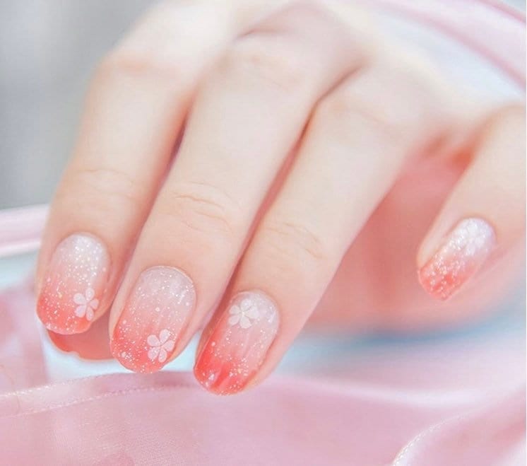 Sakura Ombré | Nagelfolien Nagelfolie Nagelstreifen Nagellackstreifen Nagelaufkleber Nagelkunst von SumySumy