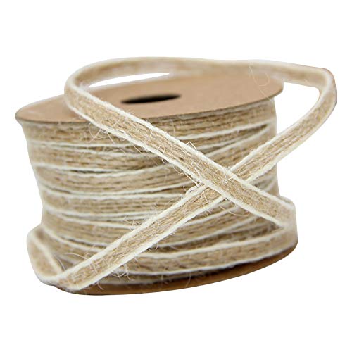 Suneast Vintage Jute Band 5mm Natürliche Sackleinen Hanf Seil Retro Fisch Seide Hanf Roll Arts DIY Handwerk Dekorationen für Hochzeit Weihnachten Party Dekoration - 100m von Suneast