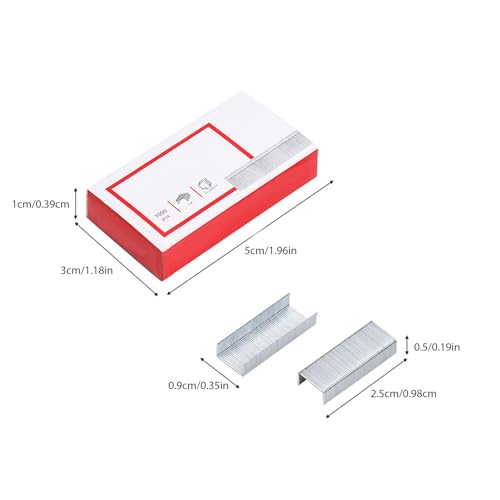 Sunicon 1 Box Nr. 10 Heftklammern, 1000 Stück pro Box, schnelles Heften, Glätten, galvanisierte Mini-Metall-Heftklammern, Bürobindezubehör, Schreibwaren für Studenten, Schulbedarf von Sunicon