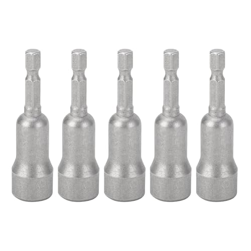 Sunicon 5-teiliges Flügelmutter-Schraubendreher-Bit, 4 mm, 1/4 Zoll Sechskantschaft, Flügelmutter-Schraubendreher-Bit-Set zum Anziehen, Lösen von Schrauben, Haken, Drähten von Sunicon