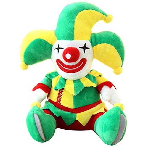 Clown-Plüschpuppe, Superweiches Stofftier, Leuchtendes Farbdesign, Puppenkissen Büro, Wohnzimmer 28 cm (Wie Gezeigt) von Sunisfa