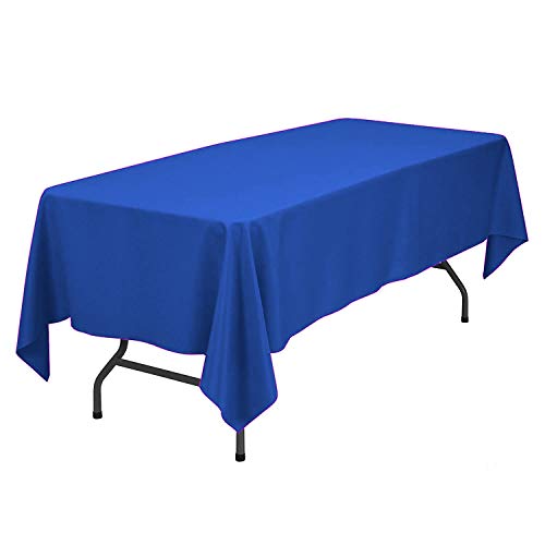 Sunnolimit Rechteckige Tischdecke – 152,4 x 250,9 cm Königsblaue rechteckige für 1,8 m große Tisch aus waschbarem Polyester ideal Buffet-Tische, Partys, Urlaubsessen, Hochzeiten und mehr von Sunnolimit