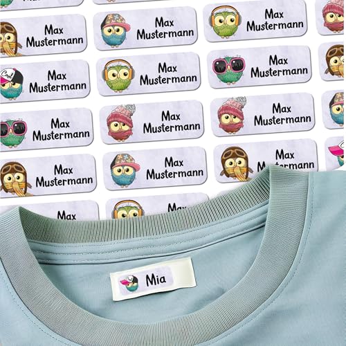 Sunnywall® 37 Selbstklebende Namensschilder & Namensaufkleber für Kleidung & Gegenstände - Waschmaschinenfest | Ideal für Kinder, Schule und Kita (3,8x1,4 cm) Prinzessin von Sunnywall