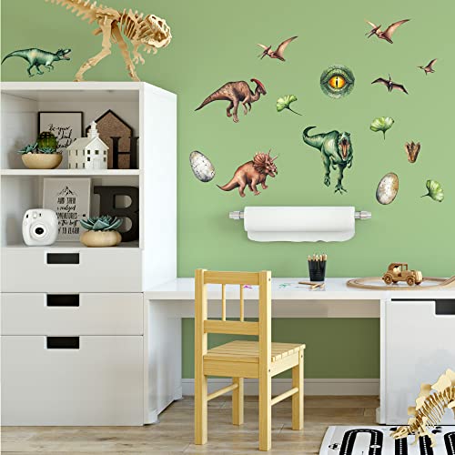 Sunnywall Wandsticker T-Rex Dinosaurier real - Wandtattoo Kinderzimmer Baby Wandaufkleber - A4 Sets von Sunnywall