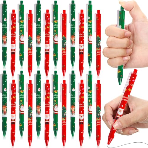 24 Pcs Weihnachts Kugelschreiber,0.5mm Weihnachtsstifte,Gelschreiber Weihnachten,Druckkugelschreiber,Weihnachten Kugelschreiber,Weihnachtsstifte Set,Weihnachtsgel Tinte Stifte,Weihnachts Marker Pen von Sunshine smile