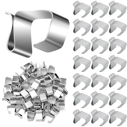 50pcs Dachrinnenhaken für Lichterketten,Edelstahl-Weihnachtslichter,Metall Licht Haken Clip,Metall-Weihnachtslichter-Dachrinnenhaken,Mini Dachrinnenhaken,Edelstahl Weihnachtslicht Clips von Sunshine smile