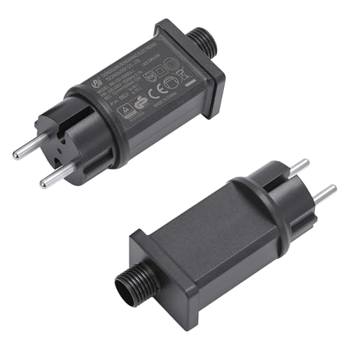 EU Stecker Lichterkette Netzteil Adapter,12V Netzteil Stecker,LED IP44 Wasserdicht Transformator Niederspannungs,LED Adapter Trafo,Lichterkette Netzteil Transformator,LED Lichterketten Adapter Stecker von Sunshine smile