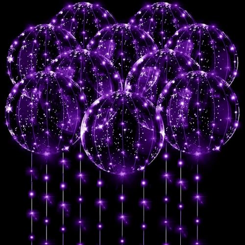 20 Pack LED Ballons,LED Luftballons Leuchtend,Leuchtende Luftballons,Leuchtende Ballons,Luftballons LED 24 Zoll,Luftballons Geburtstag mit Licht,Lichterketten für Geburtstag Valentinstag Party Dekor von Sunshine smile