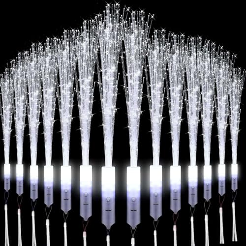 LED Leuchtwedel Set,6 Stück Hochzeit Leuchtwedel,Glasfaser Leuchtstab,LED Leuchtstäbe,Leuchtstab Kinder,Hochzeit Glasfaserlampe,Leuchtstab Leuchten im Dunkeln,Leuchtstäbe für Hochzeit Partys Konzert von Sunshine smile